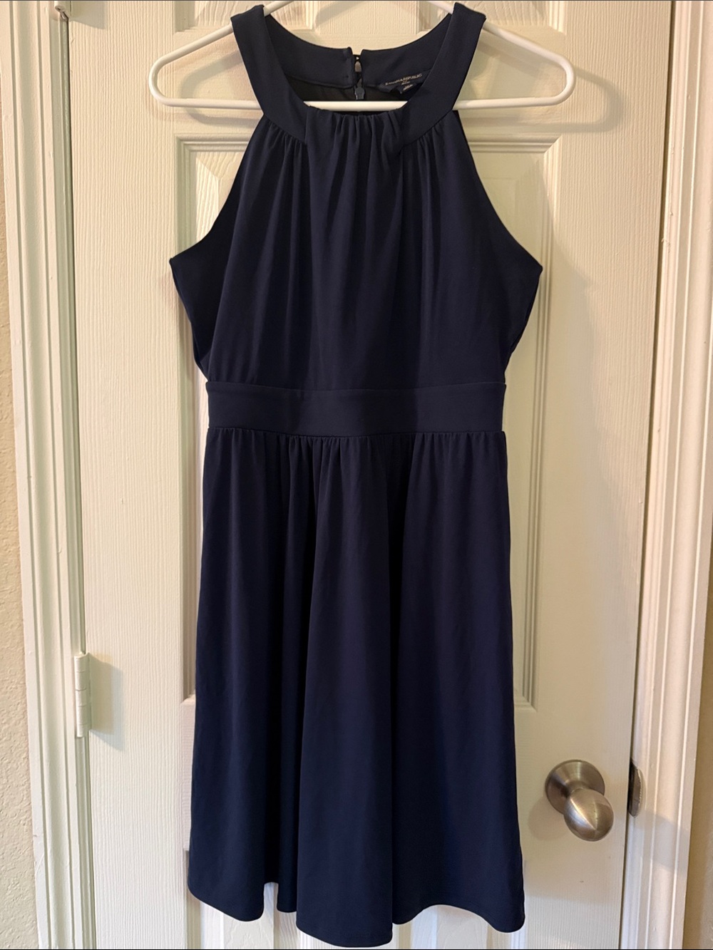 Banana Republic Navy Halter Neck Dress
